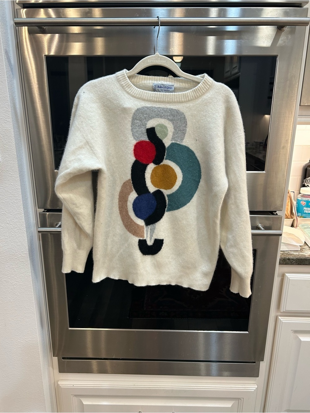 Bullock & Jones Abstract Cashmere Sweater made in England size M GUC